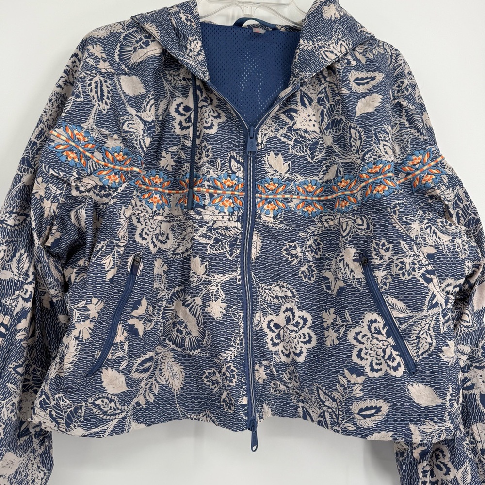 Free People Movement My Everything Purple Jacket Size Small Embroidered Floral - Picture 5 of 12